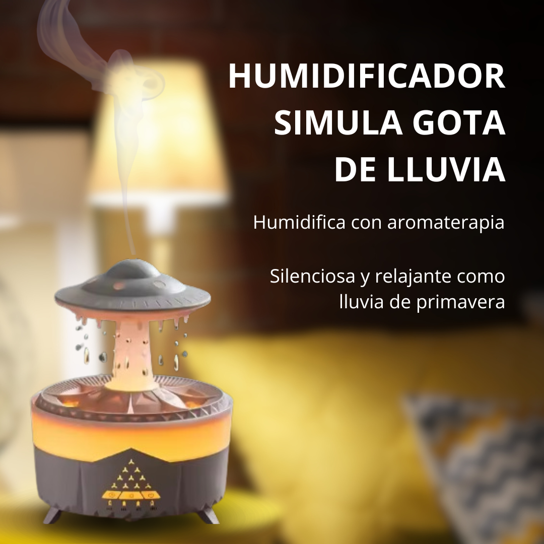 Humidificador Efecto Gotas Lluvia