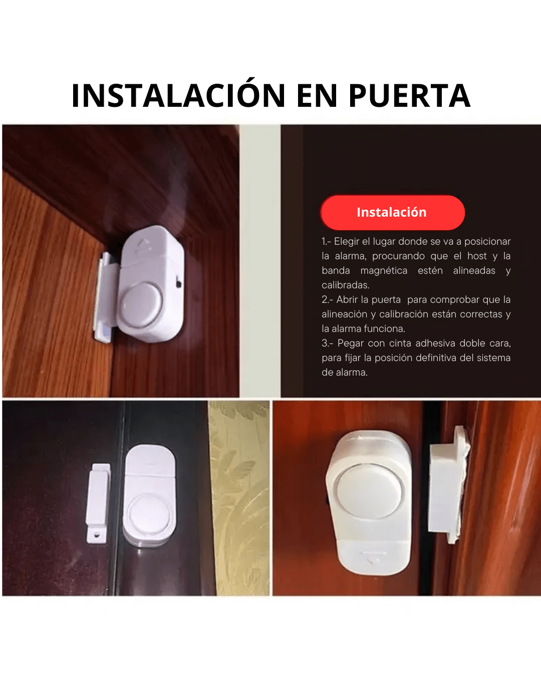 Martillo Linterna 4 en 1 + Alarma Sensor